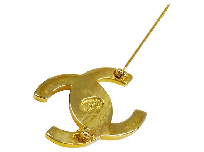 Chanel Vintage Turnlock Brosche Golden - Ansicht 4