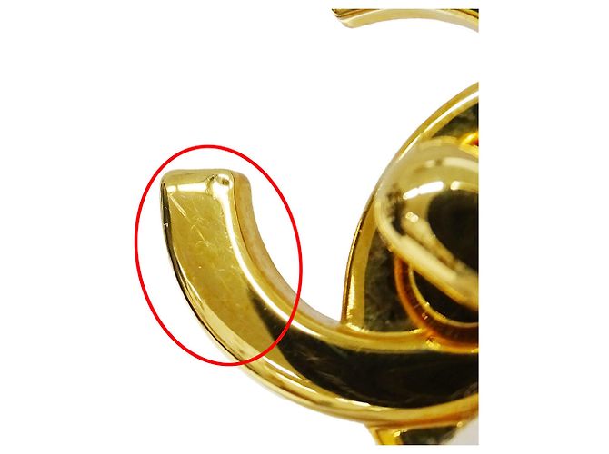 Chanel Vintage Turnlock Brosche Golden - Ansicht 6