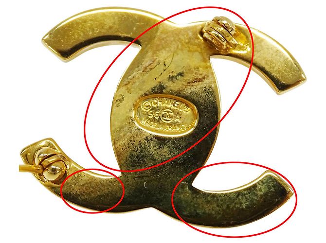 Chanel Vintage Turnlock Brosche Golden - Ansicht 8