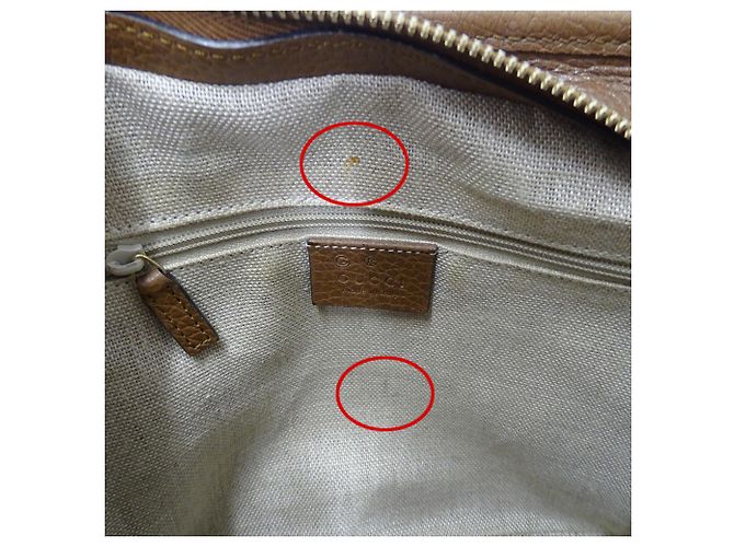 Borsa Gucci in tela GG beige e marrone - vista 11