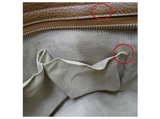 Borsa Gucci in tela GG beige e marrone - vista 12