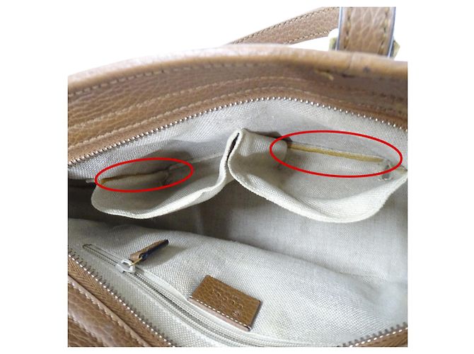 Borsa Gucci in tela GG beige e marrone - vista 13