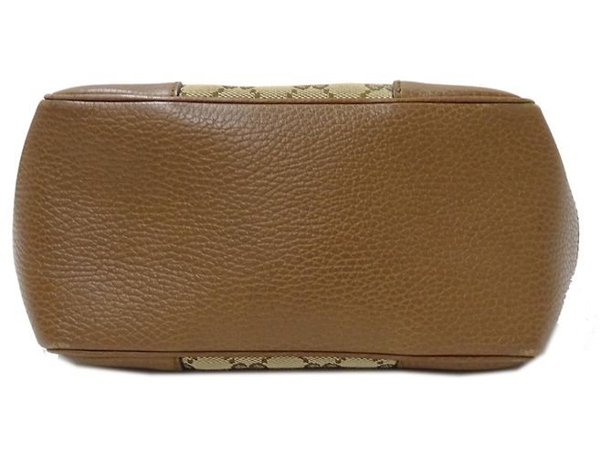 Borsa Gucci in tela GG beige e marrone - vista 3