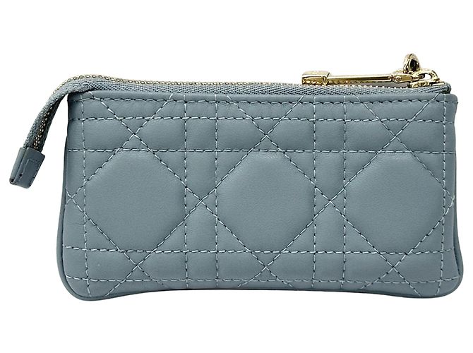 Monedero de piel azul Christian Dior - vista 2
