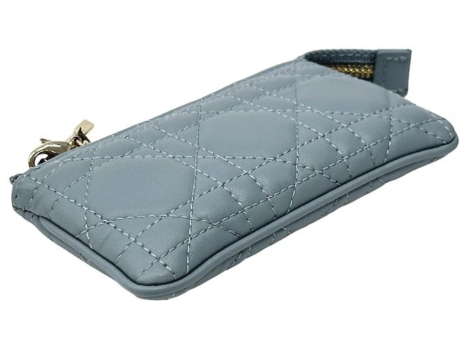 Monedero de piel azul Christian Dior - vista 3