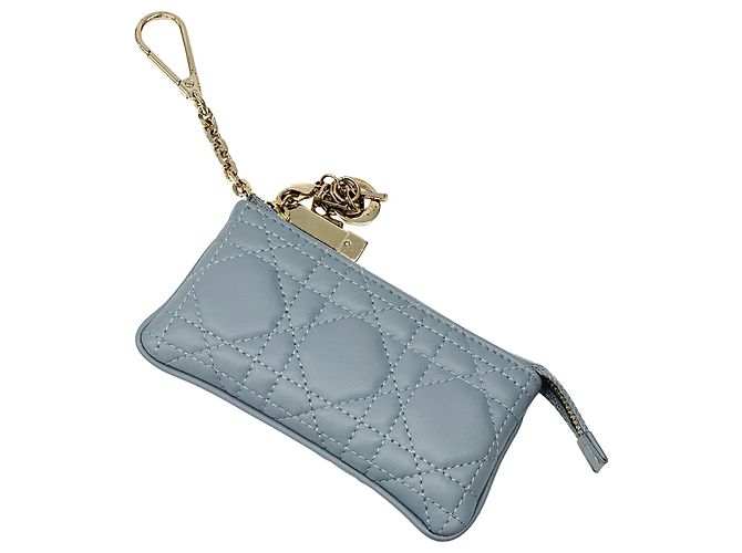 Monedero de piel azul Christian Dior - vista 4