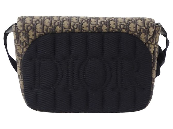 Borsa messenger in jacquard marrone Christian Dior - vista 2