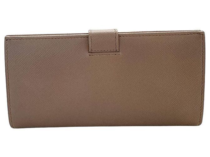 Cartera larga de cuero Saffiano rosa Prada - vista 2