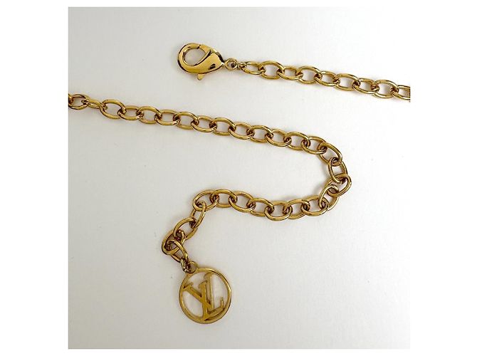 Collana Lunga Sautoir Logomania Louis Vuitton Argento D'oro - vista 2