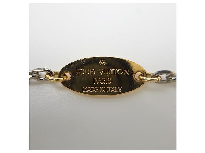 Collana Lunga Sautoir Logomania Louis Vuitton Argento D'oro - vista 4