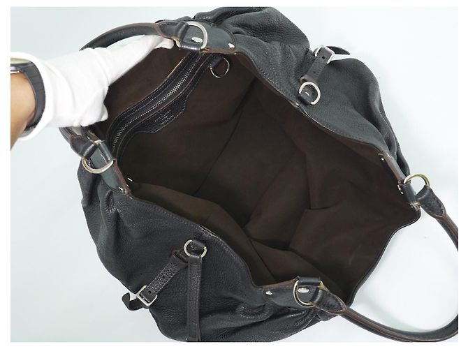 Louis Vuitton L Hobo Mahina Leather Schwarz - Ansicht 5