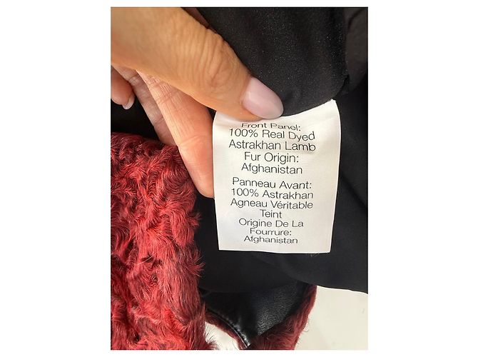 Alexander Wang Rote Astrakhan-Lammfellweste Bordeaux - Ansicht 3