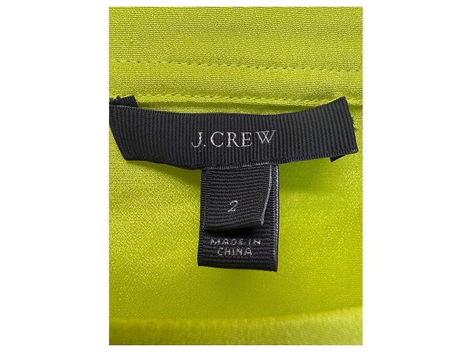 Autre Marque J. Crew Seidenbluse langarm neongrün Gelb - Ansicht 2
