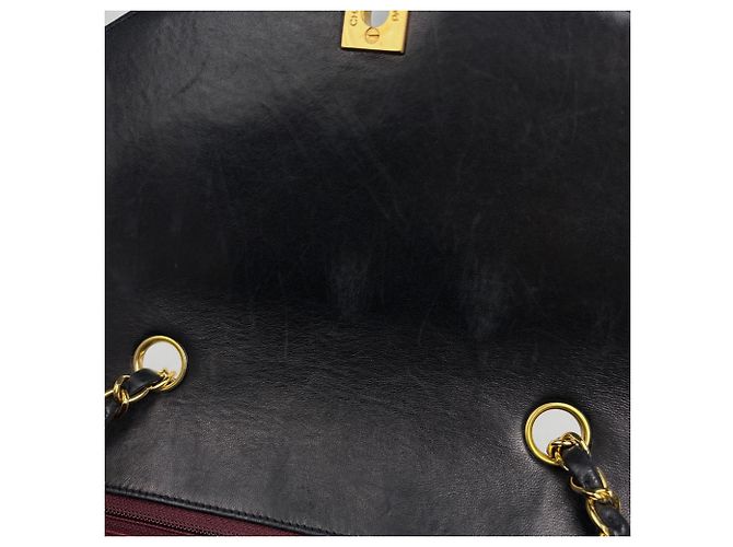 Borsa a Spalla Chanel Diana Matelassé Single Flap Chain Nero - vista 12