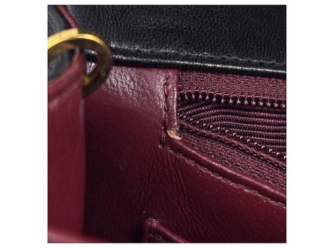 Borsa a Spalla Chanel Diana Matelassé Single Flap Chain Nero - vista 13