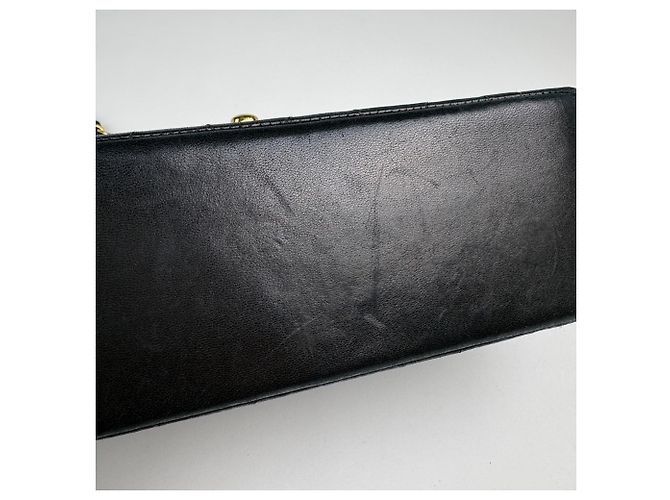 Borsa a Spalla Chanel Diana Matelassé Single Flap Chain Nero - vista 3