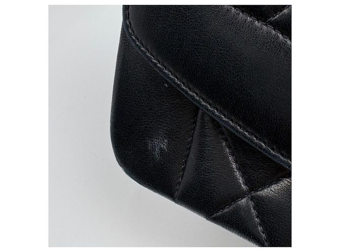 Borsa a Spalla Chanel Diana Matelassé Single Flap Chain Nero - vista 5
