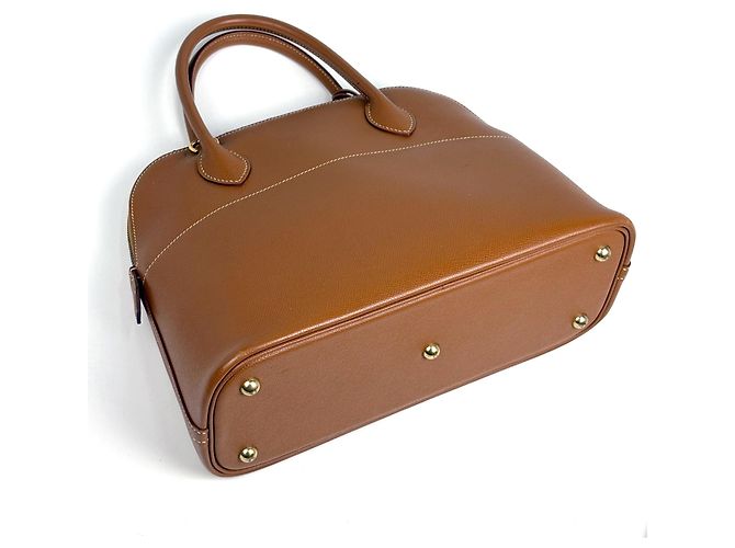 Hermès Borsa Hermes Bolide 31 in pelle Gold Courchevel D'oro - vista 2
