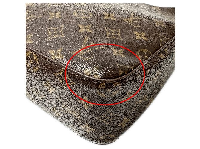 Borsa a Spalla Louis Vuitton Monogram Looping MM Marrone Monogramma - vista 10