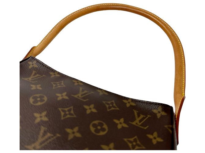 Borsa a Spalla Louis Vuitton Monogram Looping MM Marrone Monogramma - vista 12