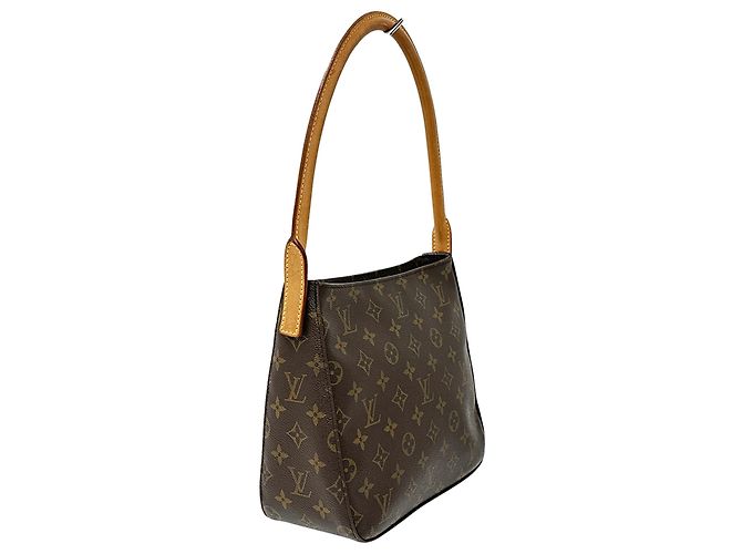 Borsa a Spalla Louis Vuitton Monogram Looping MM Marrone Monogramma - vista 4