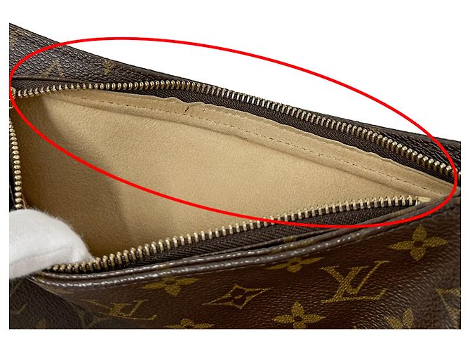 Borsa a Spalla Louis Vuitton Monogram Looping MM Marrone Monogramma - vista 7
