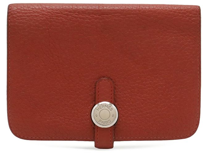 Hermès Cartera Compacta/Monedero HERMES Dogon Castaño Roja - vista 2