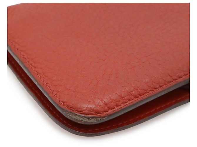 Hermès Cartera Compacta/Monedero HERMES Dogon Castaño Roja - vista 4