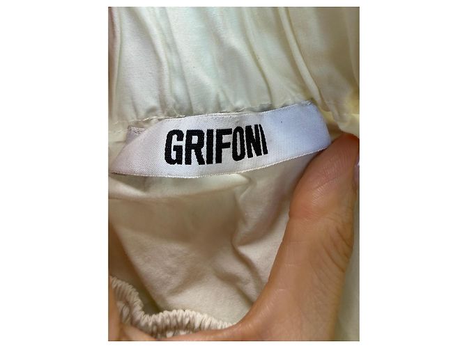 Mauro Grifoni Grifoni Falda Larga de Algodón Crema Crudo - vista 3