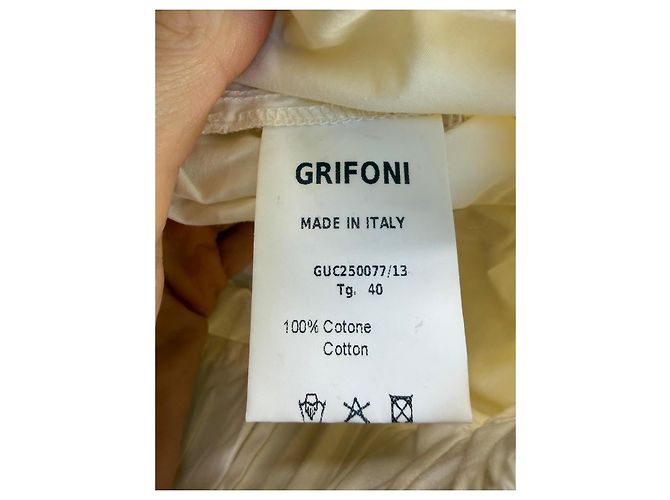 Mauro Grifoni Grifoni Falda Larga de Algodón Crema Crudo - vista 4