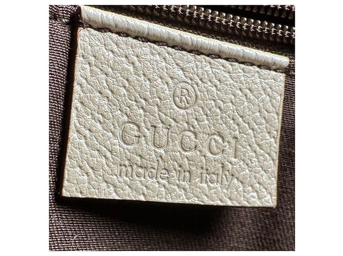 Borsa a mano in tela e pelle Gucci Marrone Crudo - vista 11