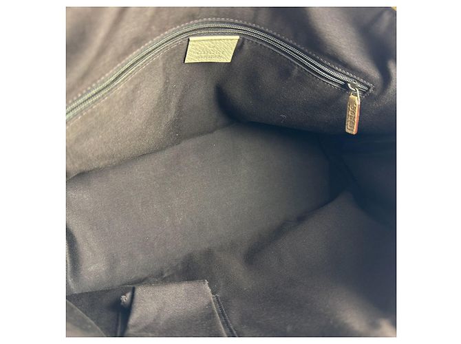 Borsa a mano in tela e pelle Gucci Marrone Crudo - vista 5