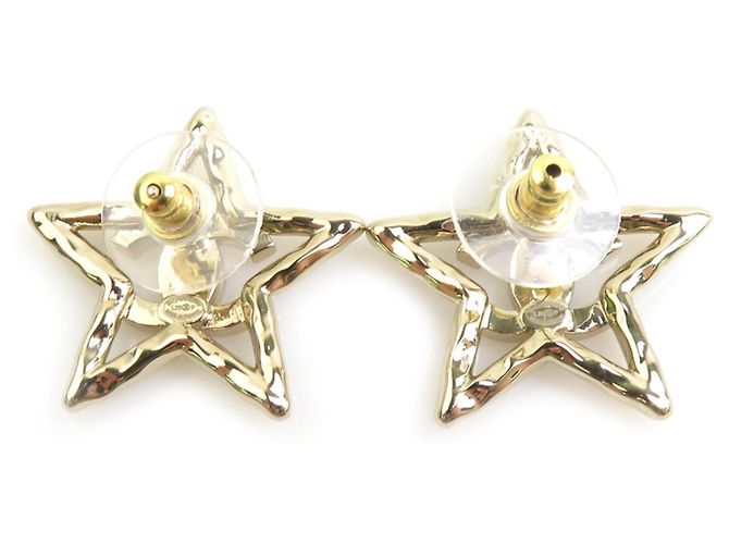 Chanel Gold Stud Earrings Golden - view 4