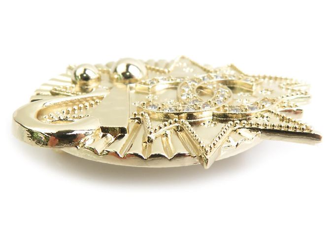 Spilla in metallo dorato Chanel D'oro - vista 4