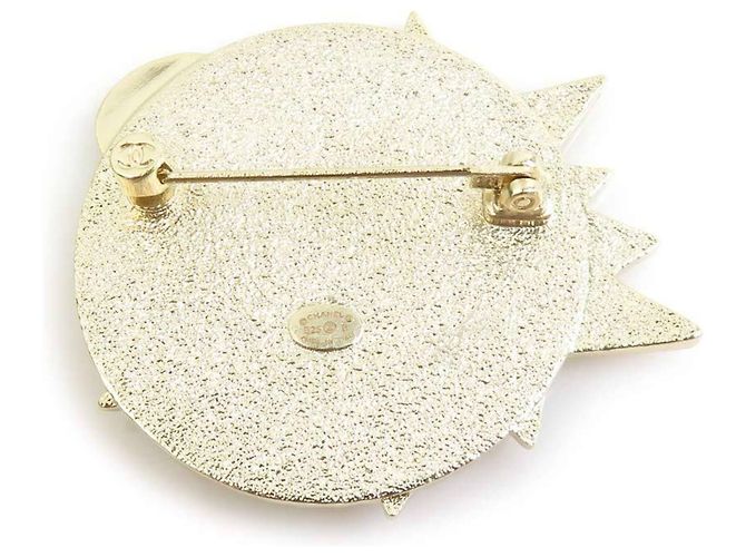 Spilla in metallo dorato Chanel D'oro - vista 5