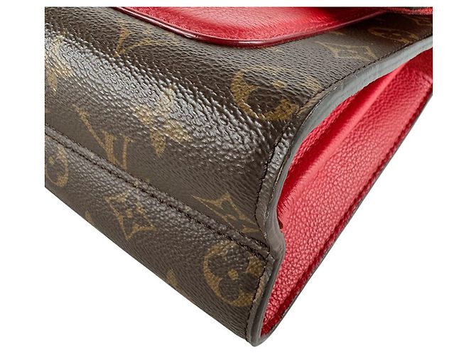 Borsa a Spalla Louis Vuitton Monogram Victoire Marrone Rosso Monogramma - vista 9