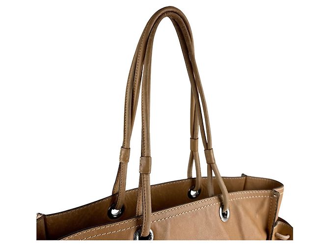 Borsa a tracolla in pelle marrone chiaro Loewe - vista 10