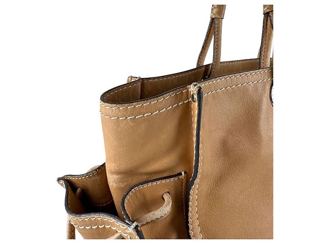 Borsa a tracolla in pelle marrone chiaro Loewe - vista 6
