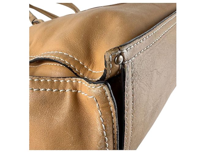 Borsa a tracolla in pelle marrone chiaro Loewe - vista 8