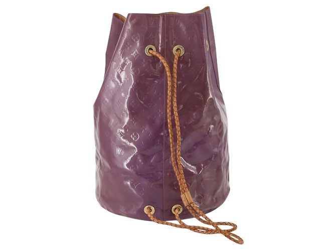 Louis Vuitton Morton in pelle lucida Porpora - vista 2