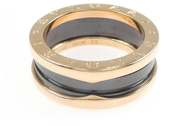Bulgari Bvlgari B.zero1 2-Band Ring Schwarz Golden - Ansicht 2