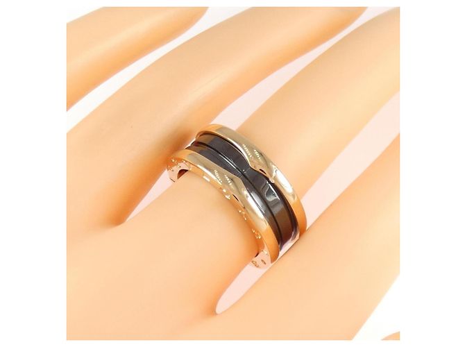 Bulgari Bvlgari B.zero1 2-Band Ring Schwarz Golden - Ansicht 3