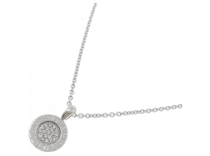 Bulgari Collana con pendente in oro bianco 18K e diamante Bvlgari D'oro - vista 2