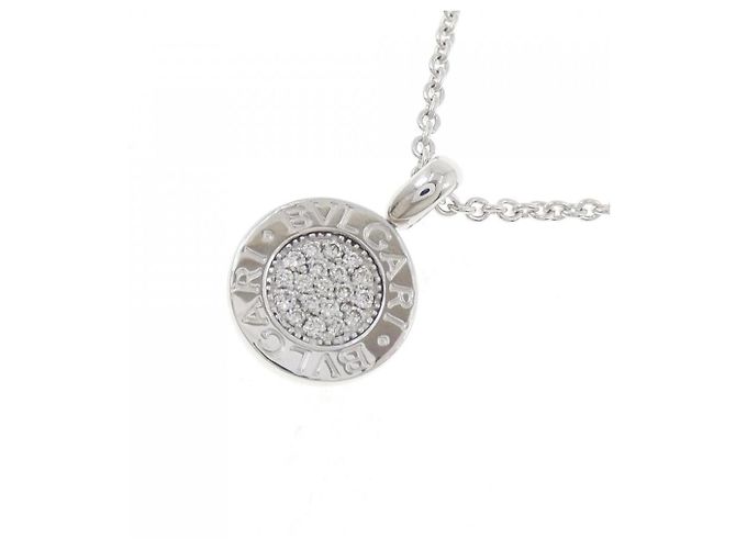 Bulgari Collana con pendente in oro bianco 18K e diamante Bvlgari D'oro - vista 3