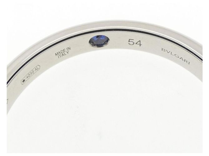 Bulgari Anello Roma Amor in platino e zaffiro - vista 3
