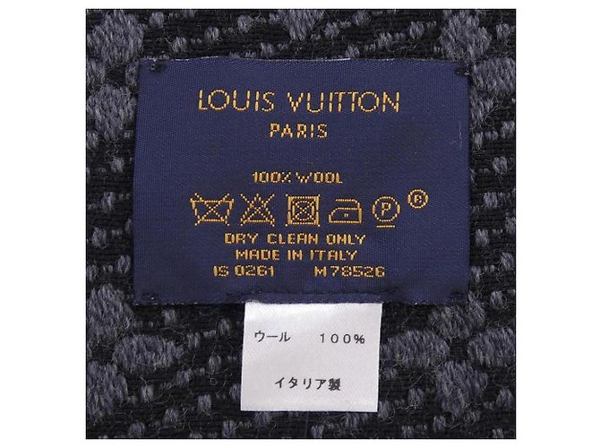 Estola de lana Louis Vuitton Monogram Classic Castaño Negro - vista 3