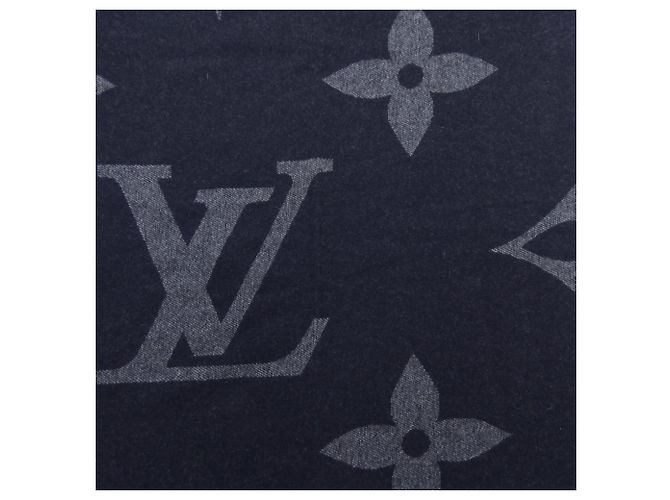 Stola Louis Vuitton Monogram Giant Blu navy - vista 4