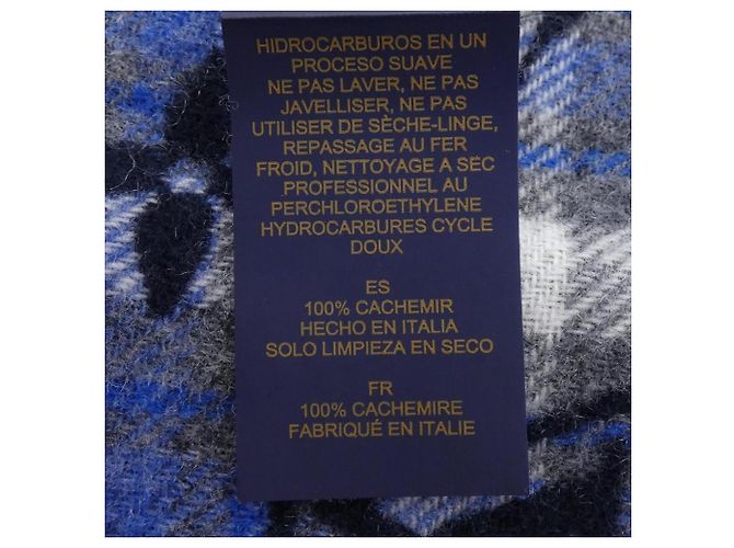 Stola Louis Vuitton Monogram Gradient Tartan Marrone Blu Blu navy - vista 3