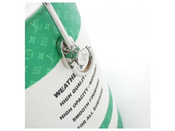 Borsa Louis Vuitton LV Paint Can Bianco Verde - vista 7