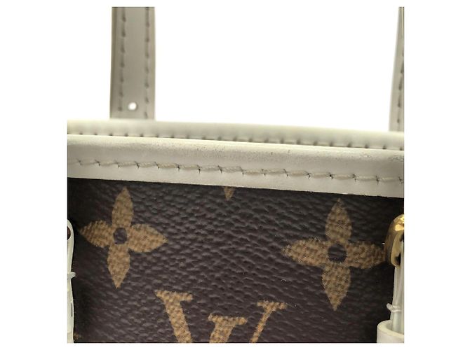 Bucket Borsa a secchiello Louis Vuitton LV Match Nano Marrone Bianco - vista 5